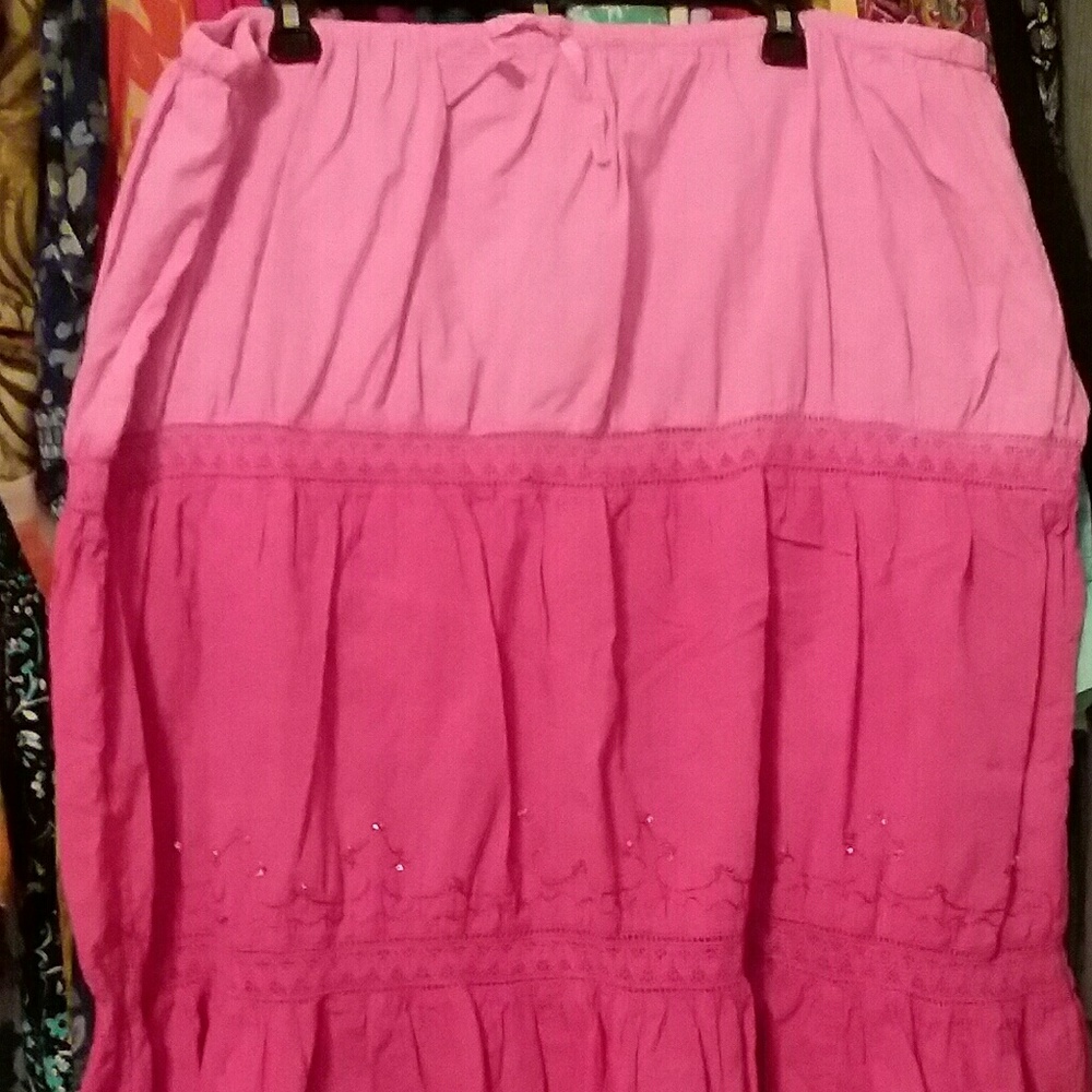 Pink BOHO Skirt